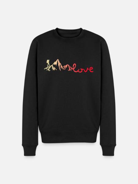 Mountains Hiking love - Men's Premium Organic Jumper - black