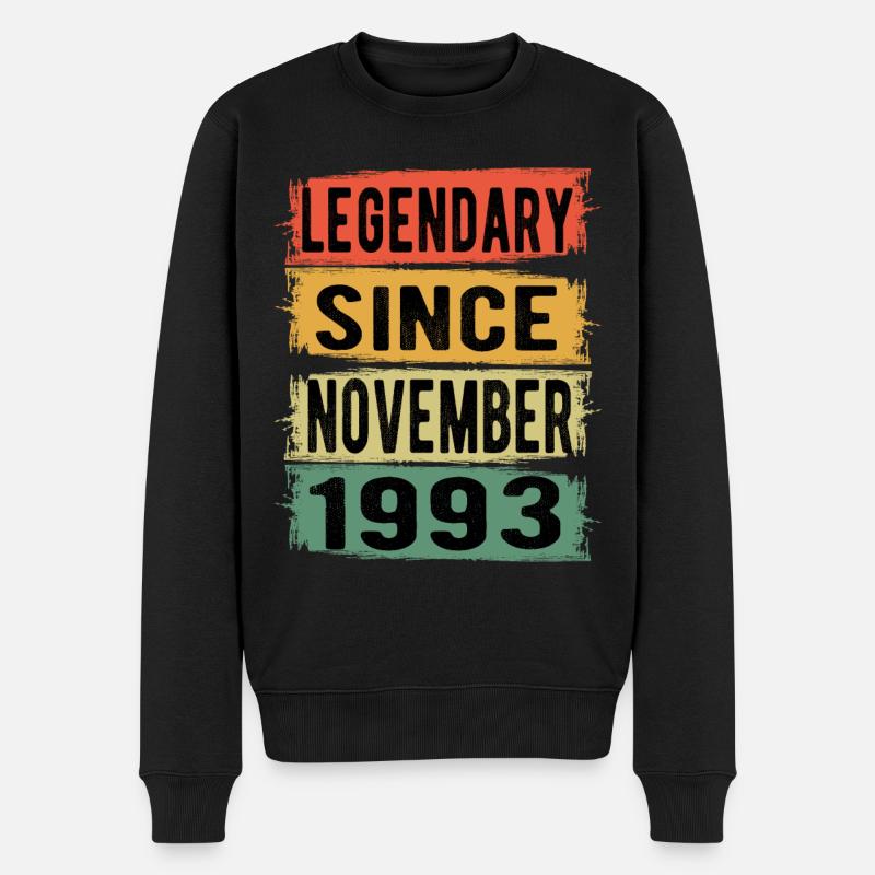 Anniversaire Rétro novembre 1993 - Pull Premium bio Homme - noir