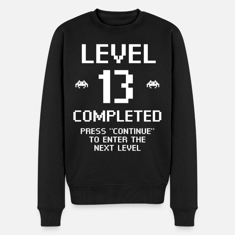 Level 13 Completed - Men's Premium Organic Jumper - black