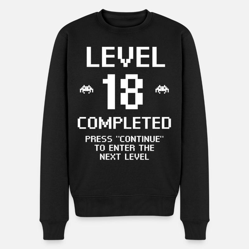 Niveau 18 Terminé - Pull Premium bio Homme - noir