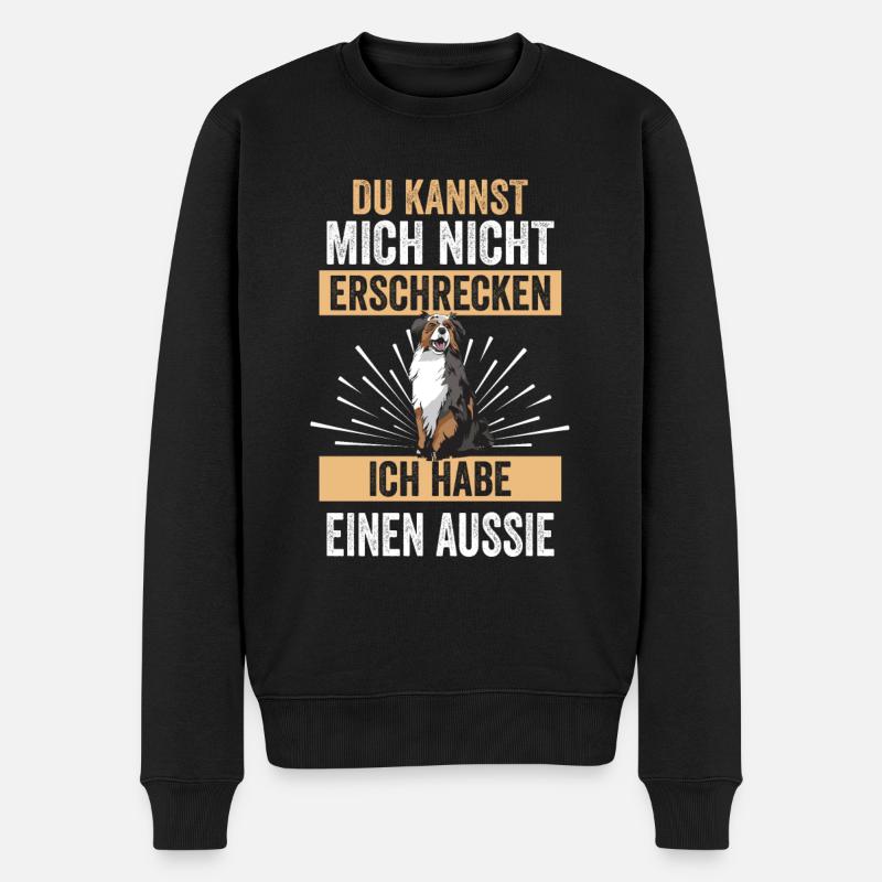Australian Shepherd Hund Aussie - Männer Premium Bio Pullover - Schwarz