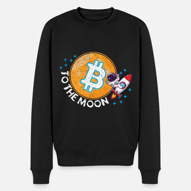 Bitcoin Crypto Blockchain Cryptocurrency BTC - Pull Premium bio Homme - noir