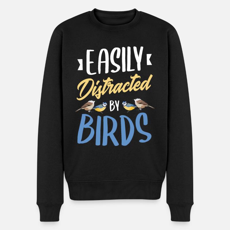 L’oiseau regarde bizarrement - Pull Premium bio Homme - noir