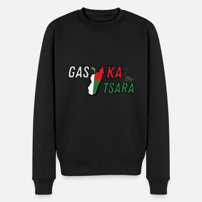 GASY KA TSARA - Männer Premium Bio Pullover - Schwarz