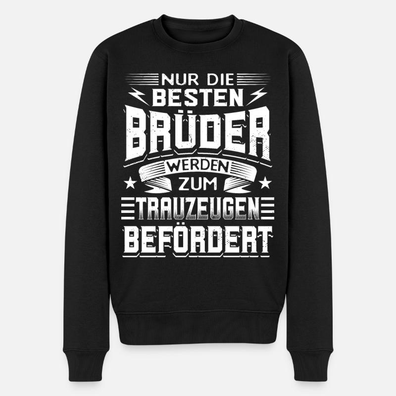 Trauzeuge Hochzeit - Männer Premium Bio Pullover - Schwarz