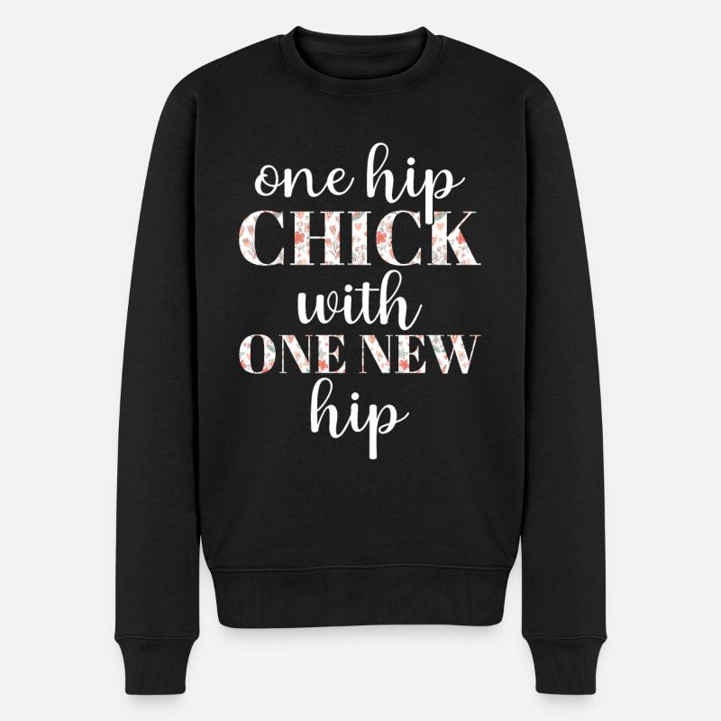 Hip Surgery New Hip - Männer Premium Bio Pullover - Schwarz