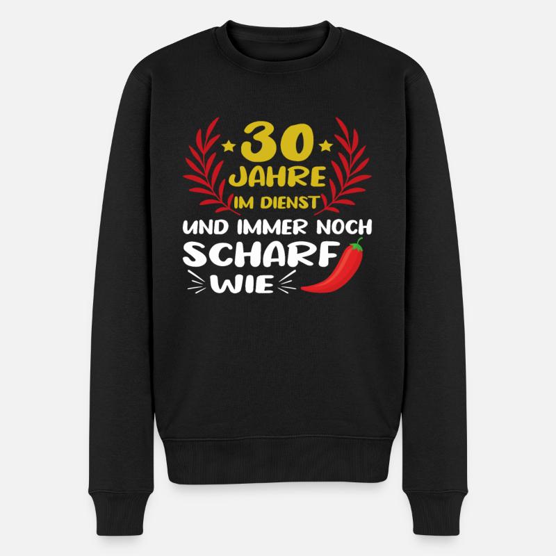 30 Jähriges Dienstjubiläum Firmenjubiläum - Männer Premium Bio Pullover - Schwarz