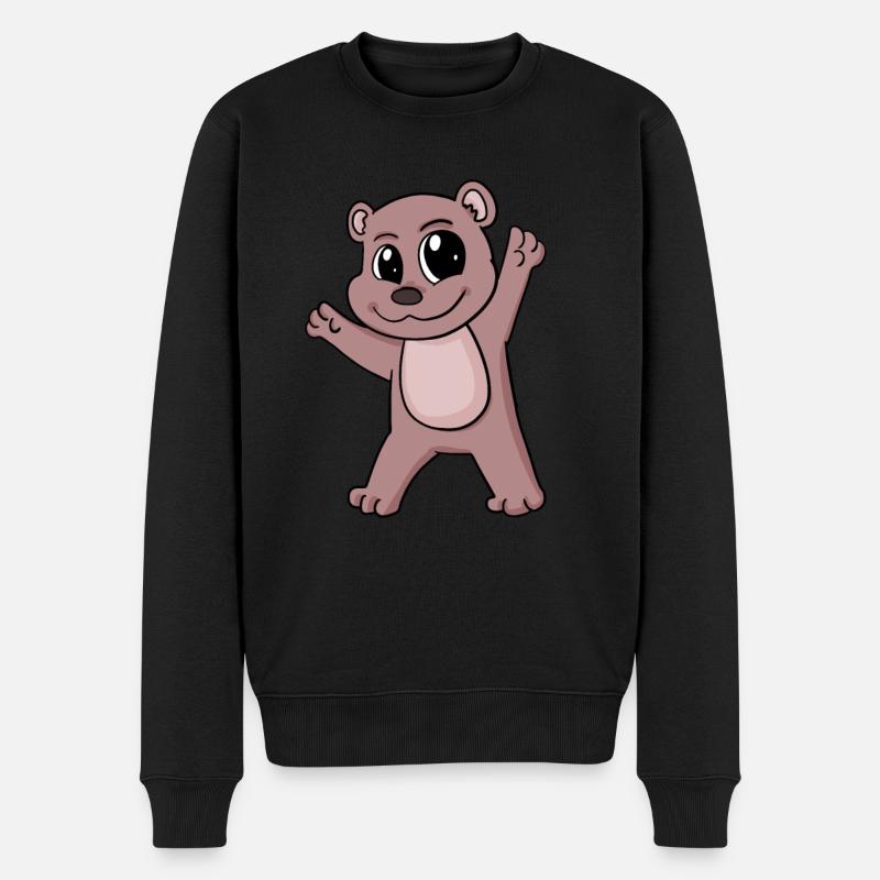Bär - Männer Premium Bio Pullover - Schwarz