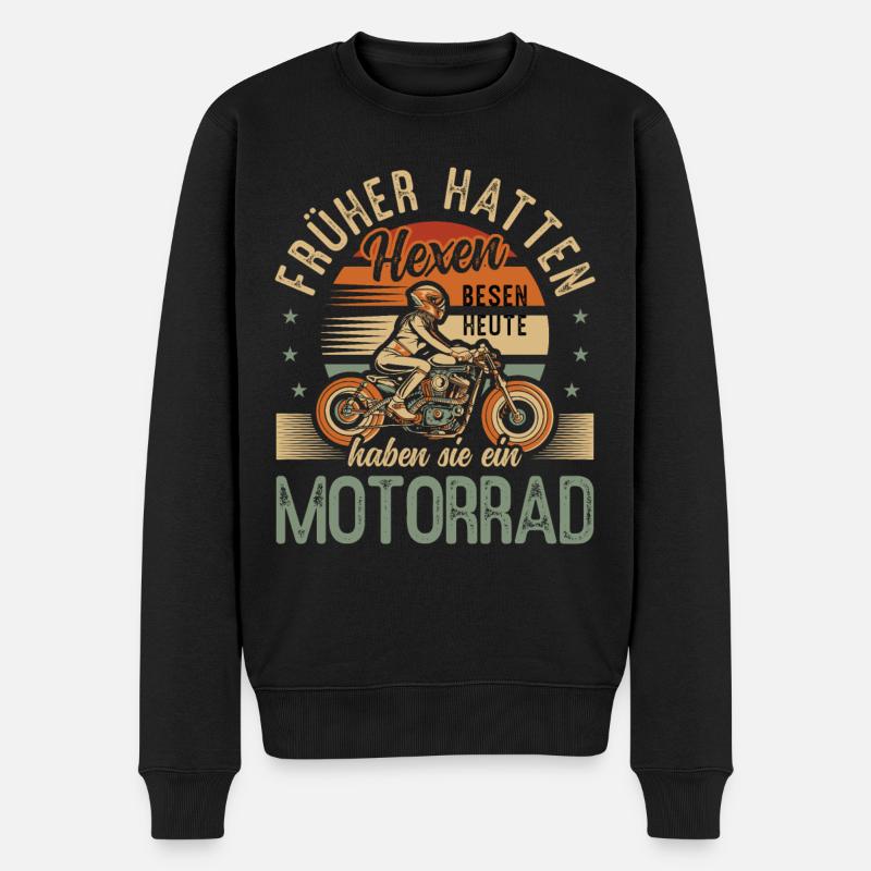 Motorrad - Männer Premium Bio Pullover - Schwarz
