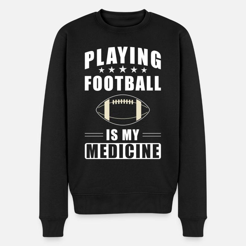 American Football Spieler Geschenk - Männer Premium Bio Pullover - Schwarz