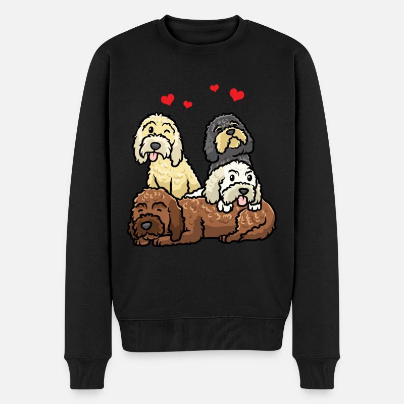 Cockapoo Chien Cockerpoo - Pull Premium bio Homme - noir