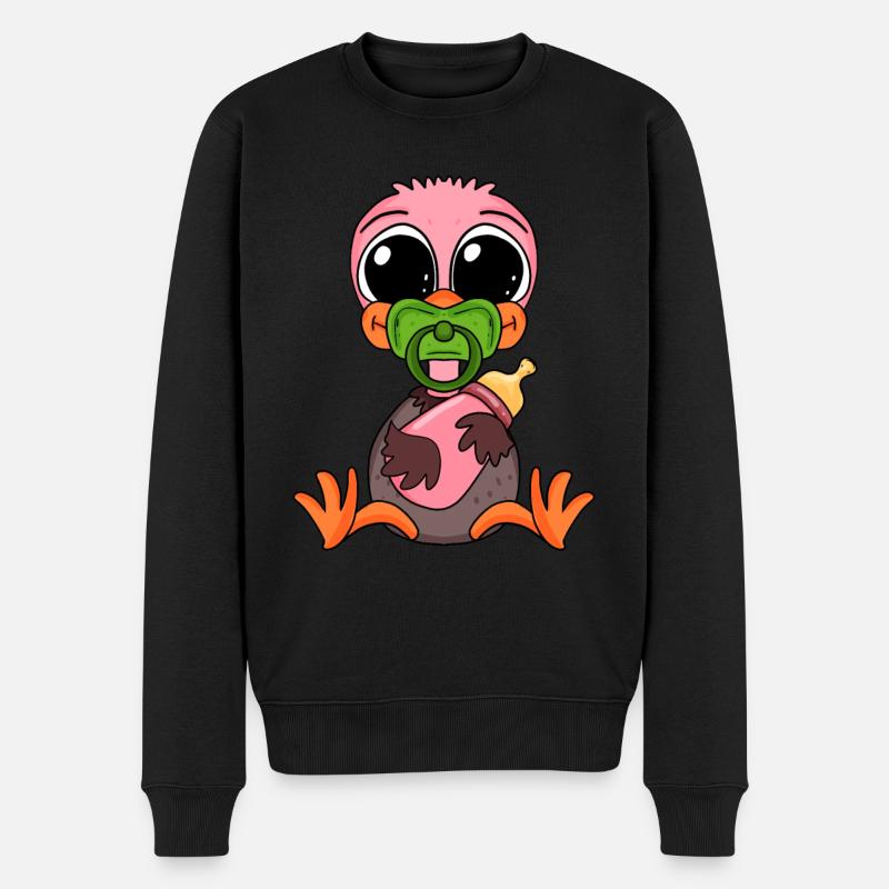 Baby Strauß - Männer Premium Bio Pullover - Schwarz