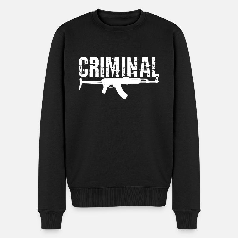 Criminel - Pull Premium bio Homme - noir