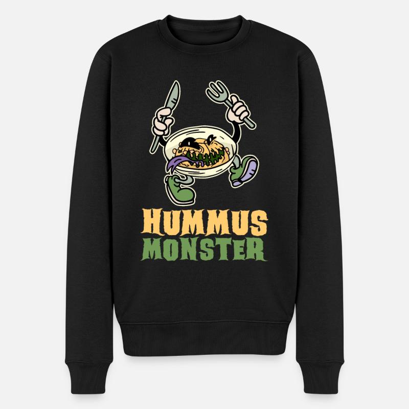 Monstre d'houmous - Pull Premium bio Homme - noir