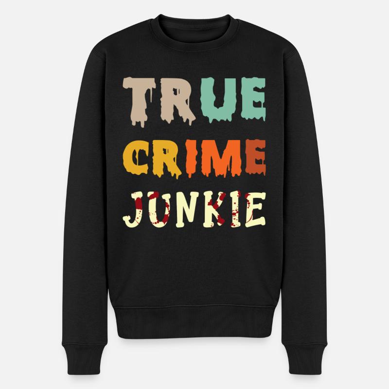 Accro au vrai crime - Pull Premium bio Homme - noir