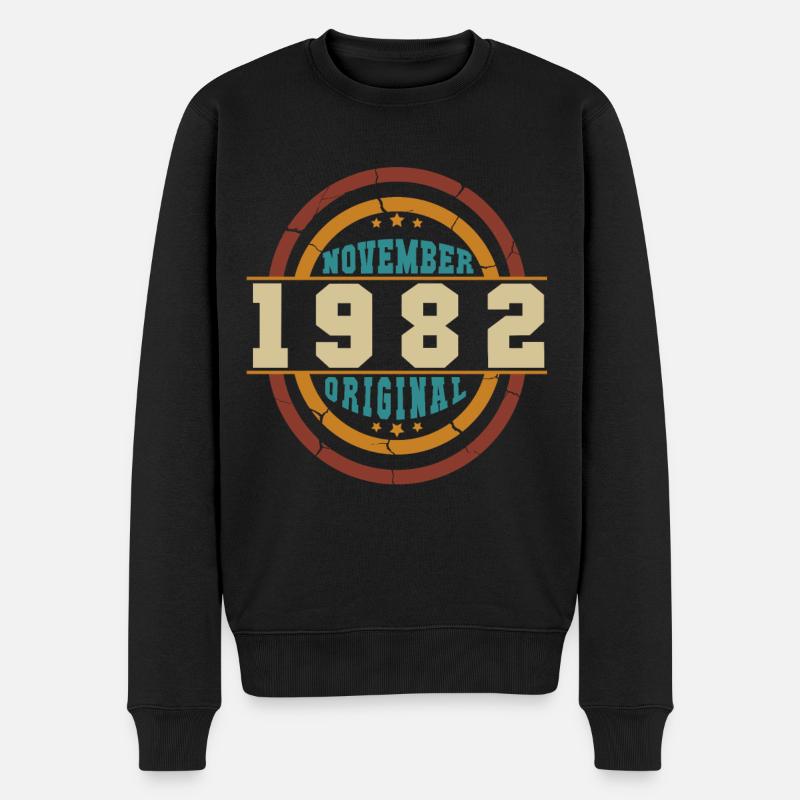 Idée cadeau Novembre 1982 Millésime - Pull Premium bio Homme - noir