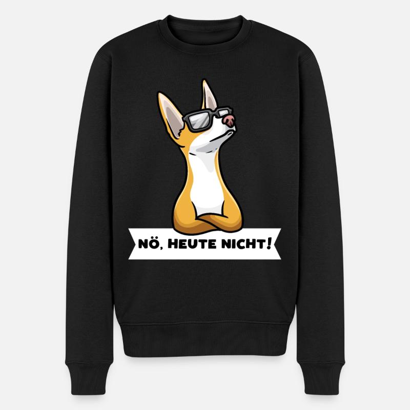 Sturer Podenco Ibicenco Hund lustig Hundefan - Männer Premium Bio Pullover - Schwarz
