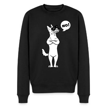 Chien Malinois Têtu Berger Belge - Pull Premium bio Homme - noir - Devant - Nico (187cm)