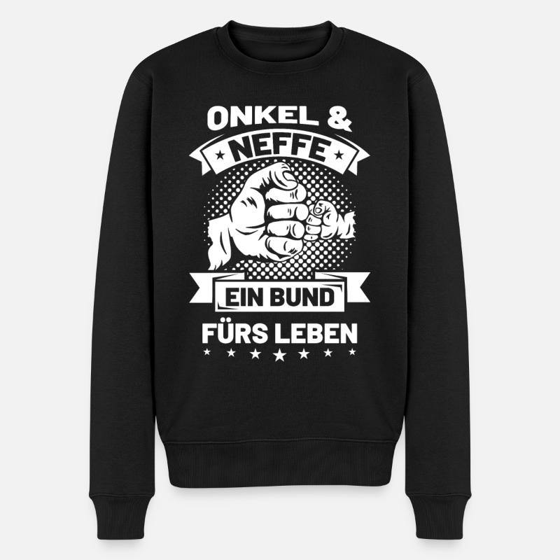 Onkel & Neffe - Männer Premium Bio Pullover - Schwarz