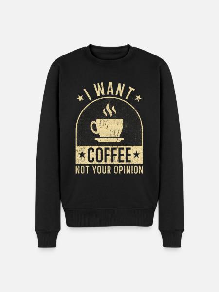 Coffee saying funny coffee gifts - Men's Premium Organic Jumper - black