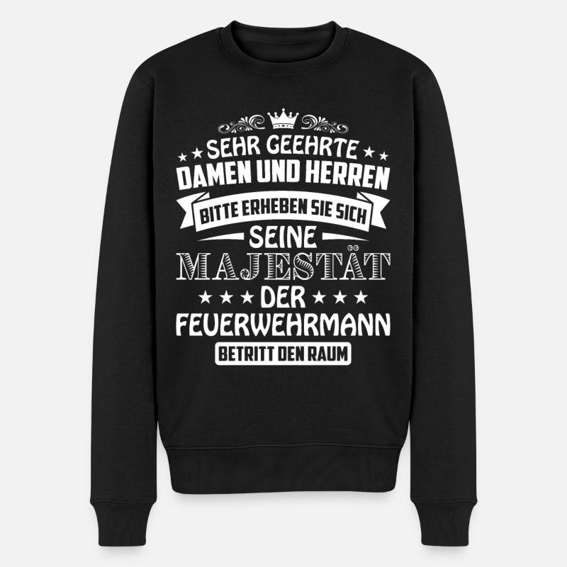 freiwillige Feuerwehr Feuerwehrmann Einsatz - Männer Premium Bio Pullover - Schwarz