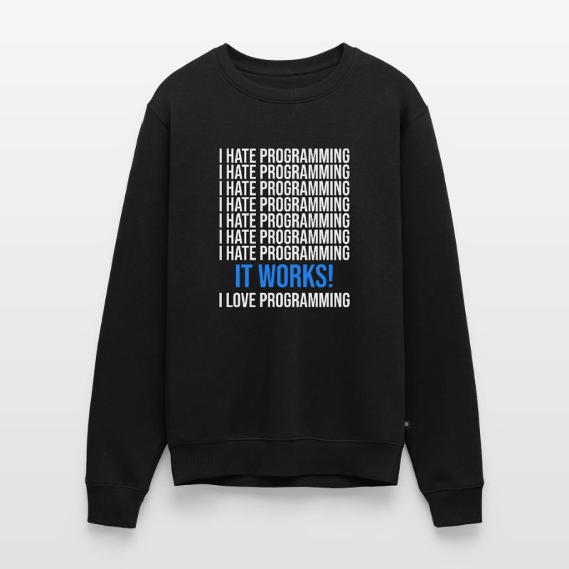 I hate programming - Programmer saying Men's Premium Organic Jumper