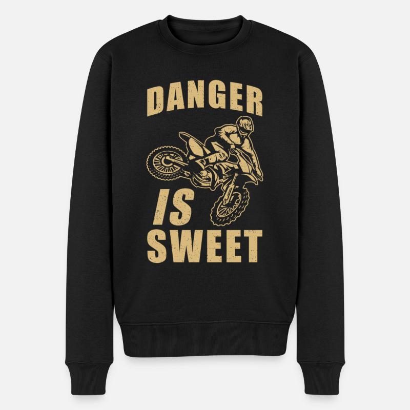 Motocross - Männer Premium Bio Pullover - Schwarz