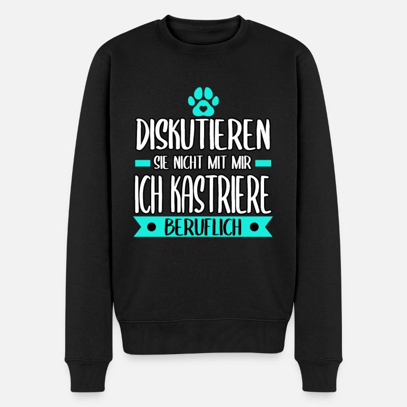 Tierarzt Tierarzthelferin Tierarztpraxis Tiere - Männer Premium Bio Pullover - Schwarz