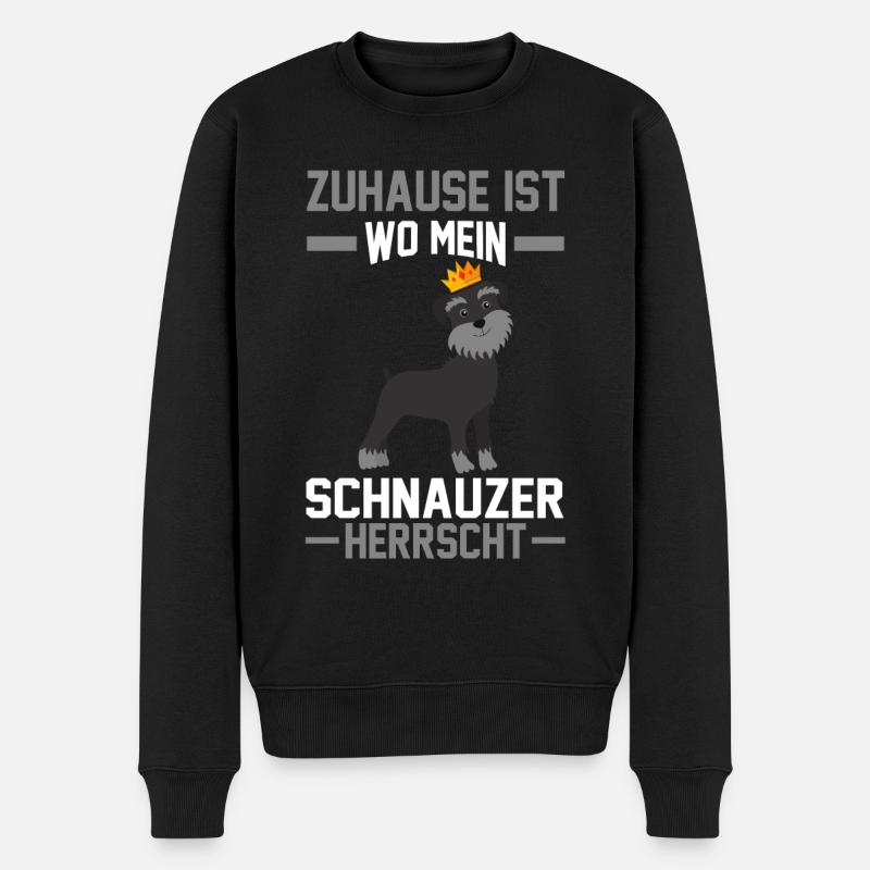 Schnauzer - Männer Premium Bio Pullover - Schwarz