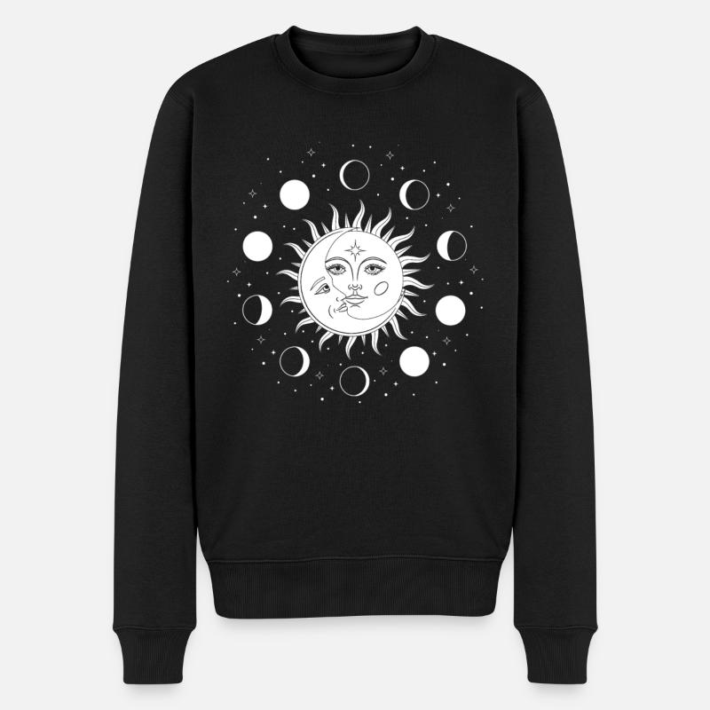 Soleil Lune occulte - Pull Premium bio Homme - noir