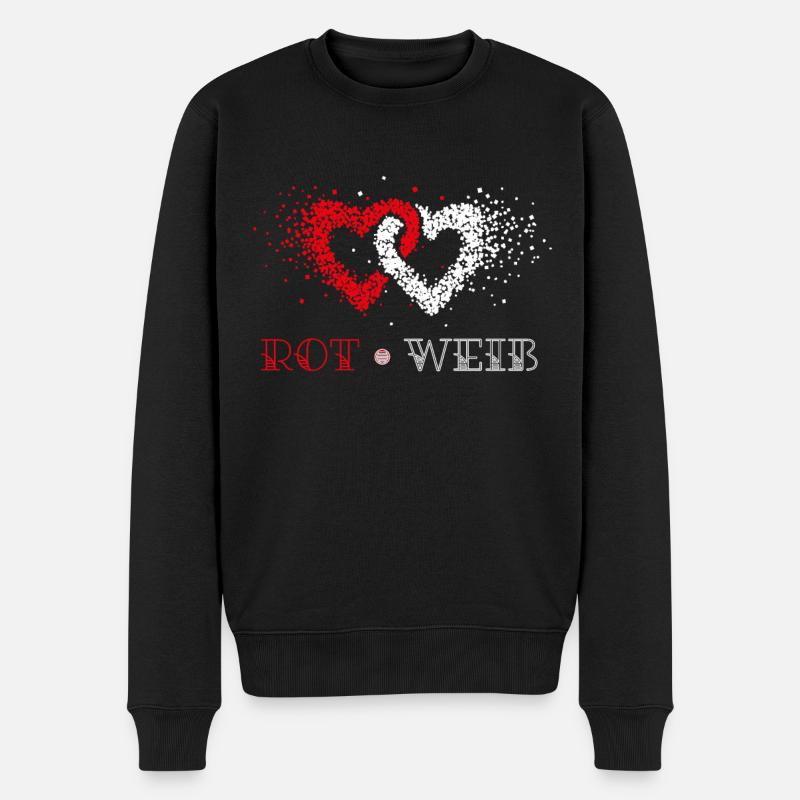 Köln Rot Weiss Karneval Fasching Konfetti Geschenk - Männer Premium Bio Pullover - Schwarz