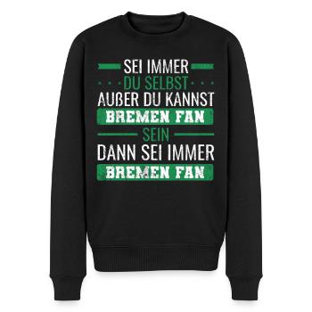 Bremen Fan Fußball Norddeutsch - Männer Premium Bio Pullover - Schwarz - Vorne - Nico (187cm)