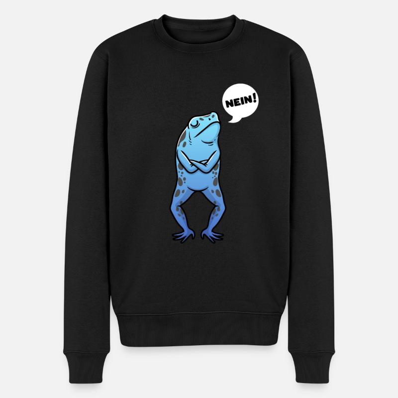 Baumsteigerfrosch Pfeilgiftfrosch Frosch Lustig - Männer Premium Bio Pullover - Schwarz
