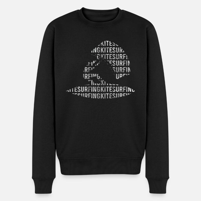 Kitesurfing - Männer Premium Bio Pullover - Schwarz