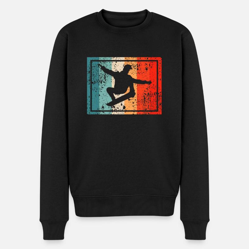 Skate Rétro - Pull Premium bio Homme - noir