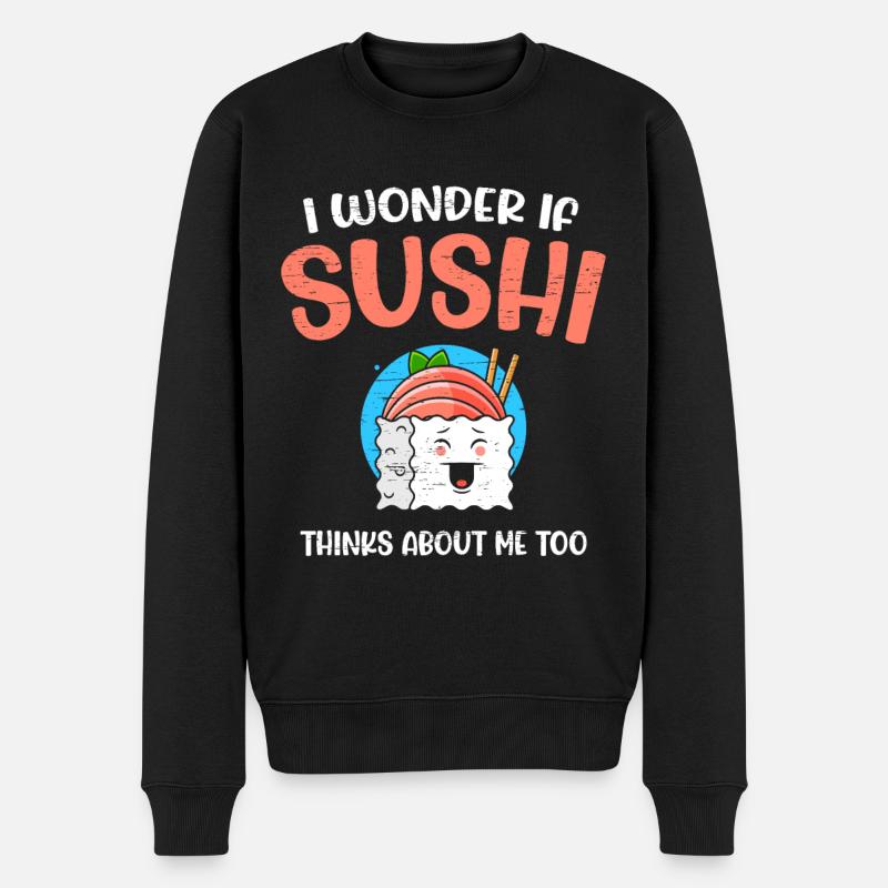 Sushi Roll Sushi - Männer Premium Bio Pullover - Schwarz