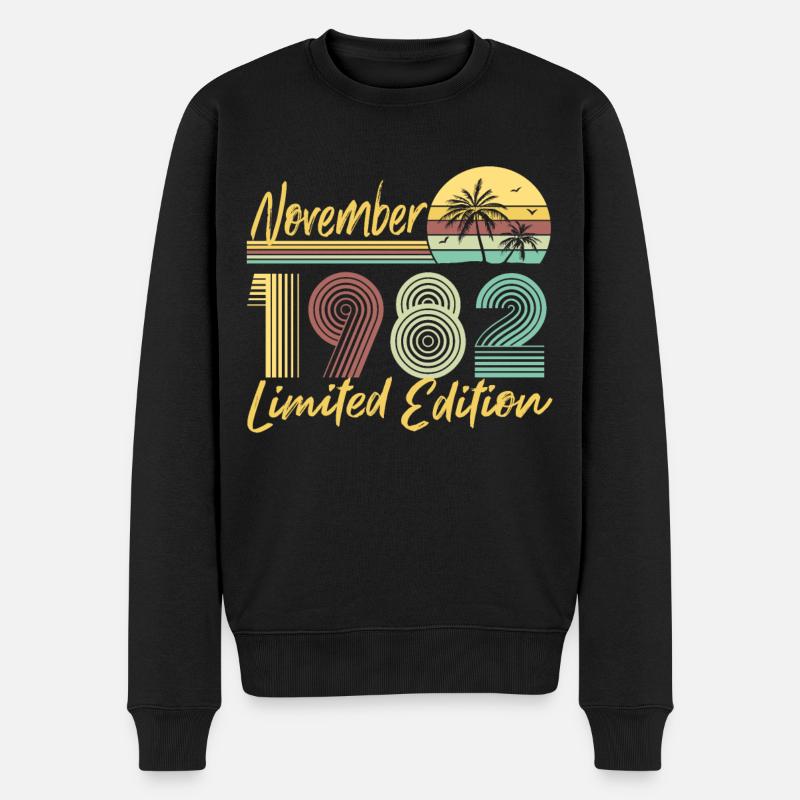 November 1982 Limited Edition - Männer Premium Bio Pullover - Schwarz