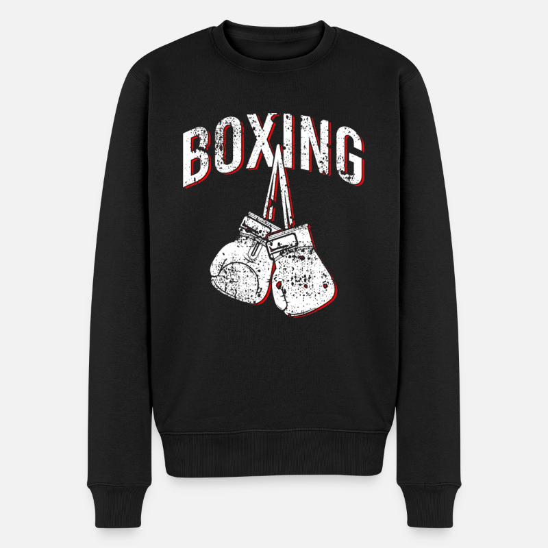 Boxe - Pull Premium bio Homme - noir