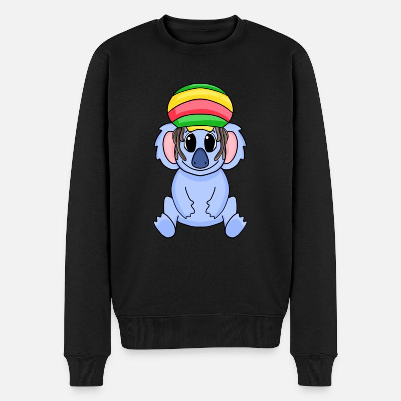Rasta Koala - Männer Premium Bio Pullover - Schwarz