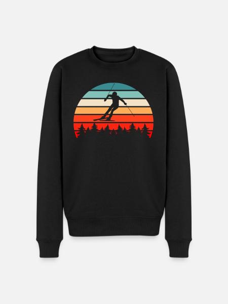 Ski Rétro - Pull Premium bio Homme - noir