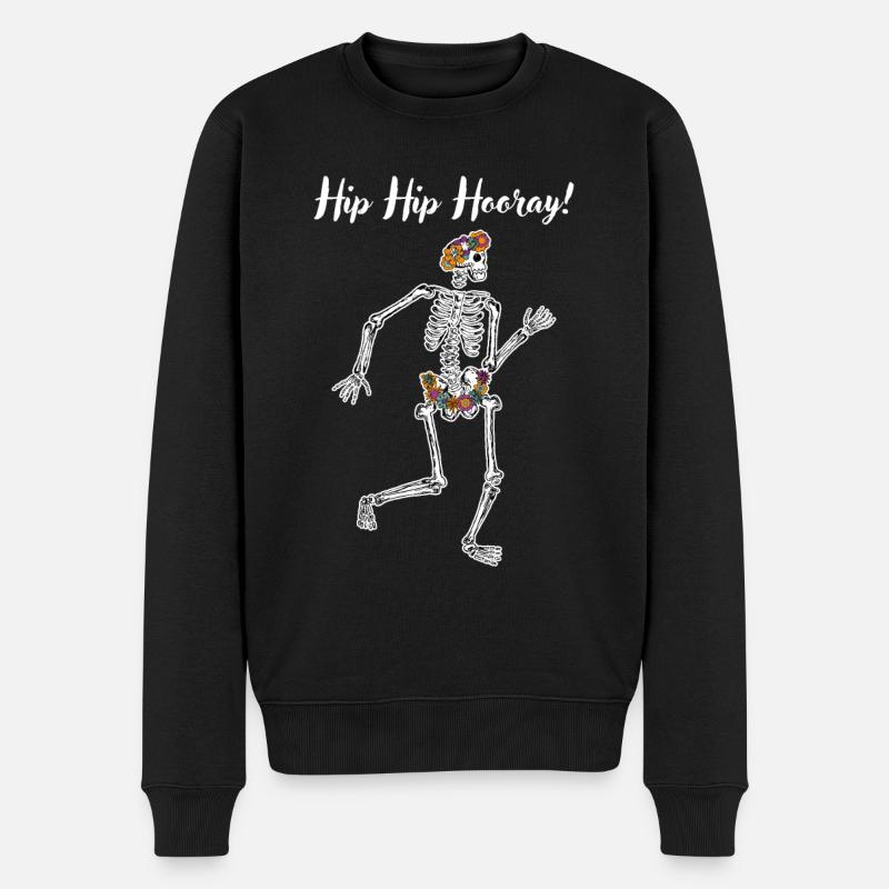 Hüftoperation Hüfte Hurra - Männer Premium Bio Pullover - Schwarz