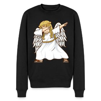 Christ Enfant Christ Enfant et Père Noël - Pull Premium bio Homme - noir - Devant - Nico (187cm)