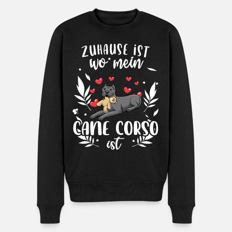 Cane Corso Italiano - Männer Premium Bio Pullover - Schwarz