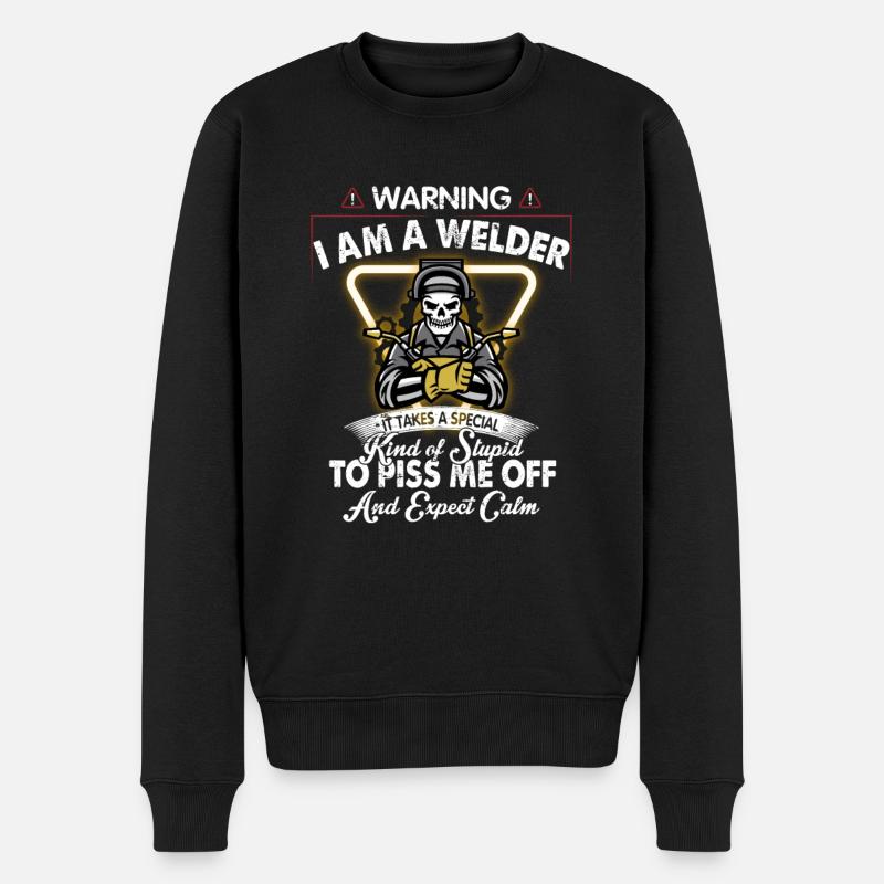 Schweißer Schweißen Lustiger Spruch - Männer Premium Bio Pullover - Schwarz