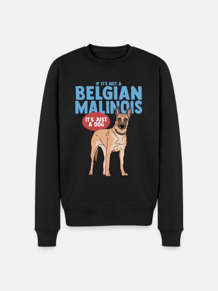 Malinois Belgian Shepherd Dog Gift - Men's Premium Organic Jumper - black