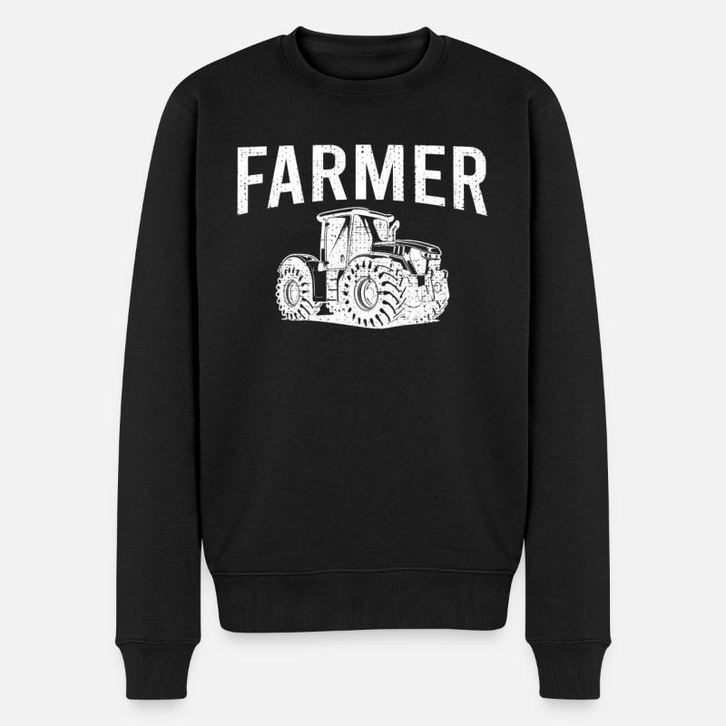 Tracteur fermier - Pull Premium bio Homme - noir