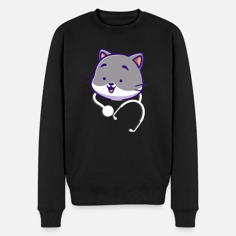 Stéthoscope mignon - Pull Premium bio Homme - noir