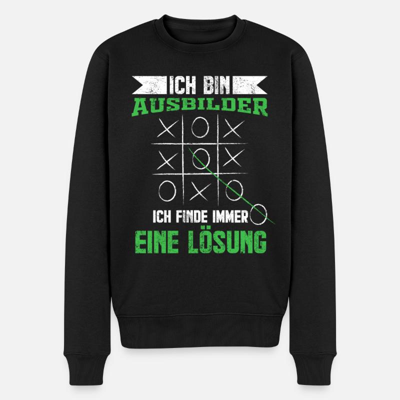 Ausbilder | Lustige Sprüche Job Abschluss Geschenk - Männer Premium Bio Pullover - Schwarz