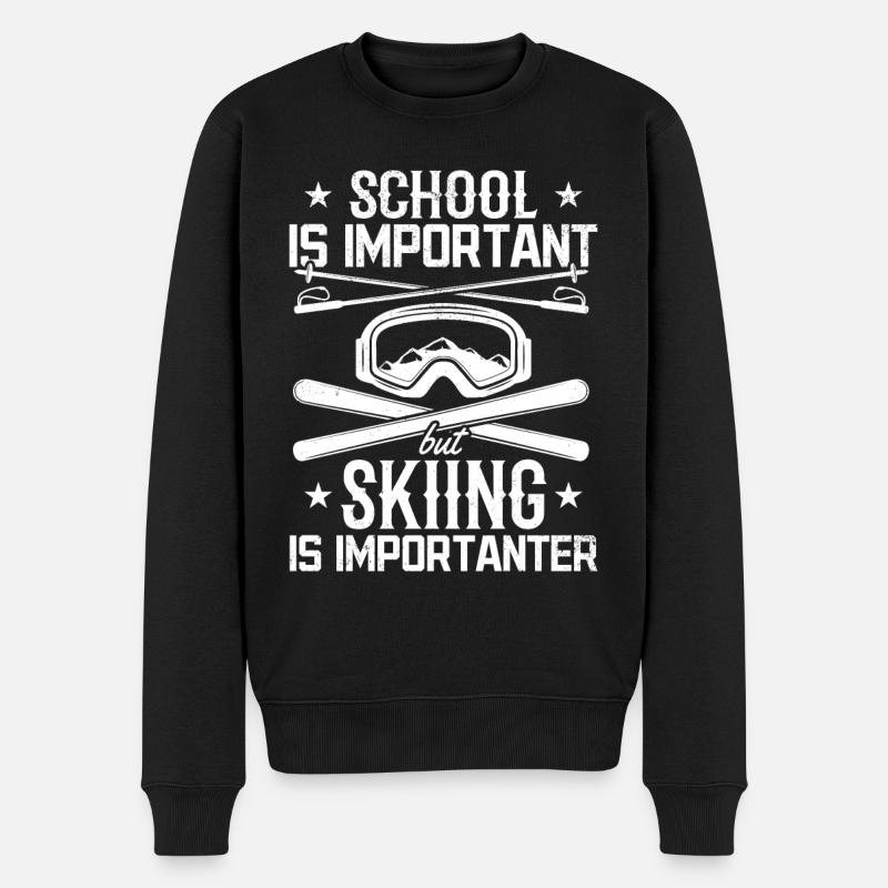 Skieurs Écoliers Ski Ski Garçons - Pull Premium bio Homme - noir