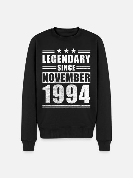 Legendary since November 1994 - Männer Premium Bio Pullover - Schwarz